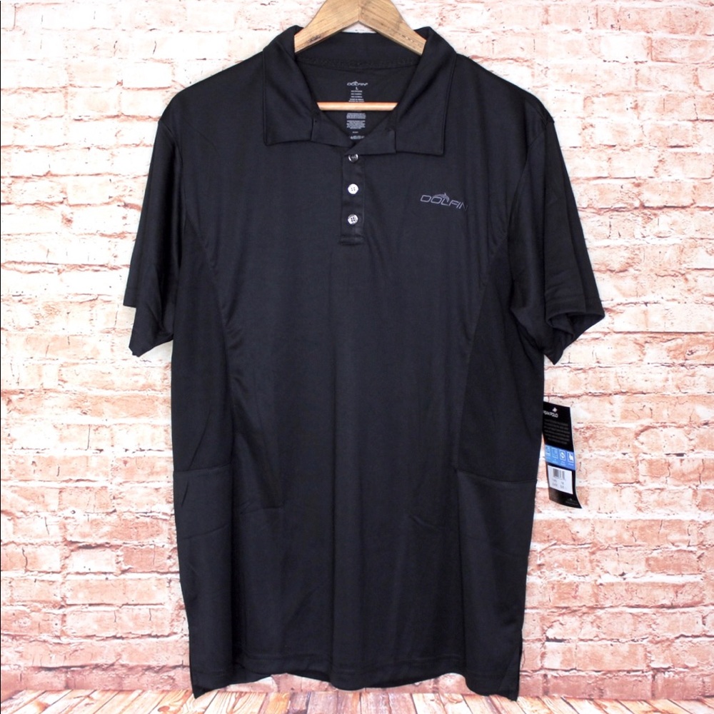 Dolfin | Black Peak Performance Breathable Polo